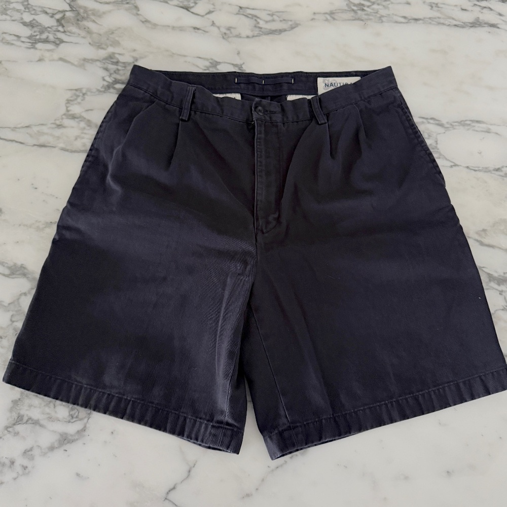 Nautica Men's Navy Blue Cotton Shorts, waist 34"